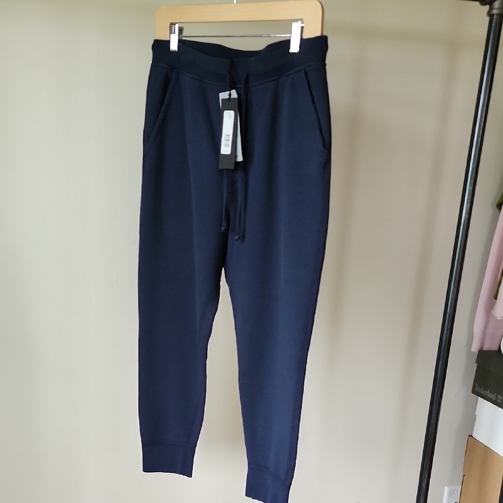 Nili Lotan Nolan Blue Jogger Sweatpants with Elastic Waistband